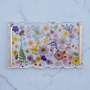 Floral Resin Serving Tray Kit